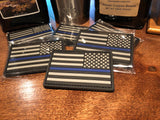 Reverse Thin Blue Line American Flag PVC Patch "Right Sleeve"